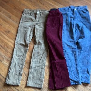 3 PAIR OF JACADI CORDUROY PANTS SIZE 8